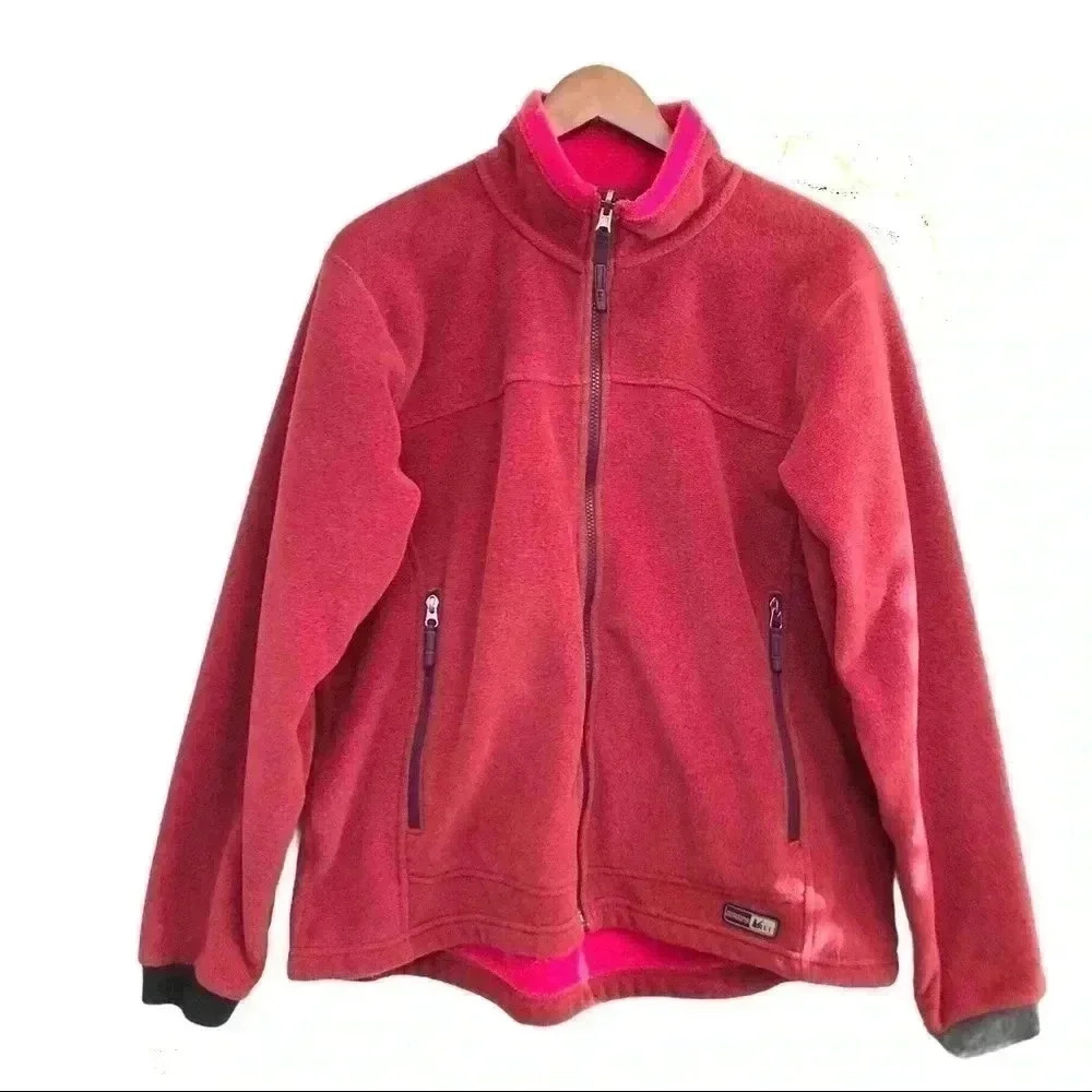 REI Women's Pink/Red Fleece Jacket